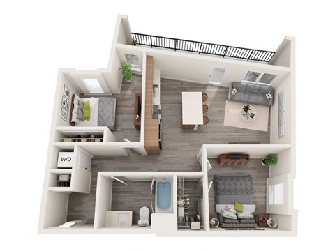 a 2 bedroom192 sq ft floor plan  summit